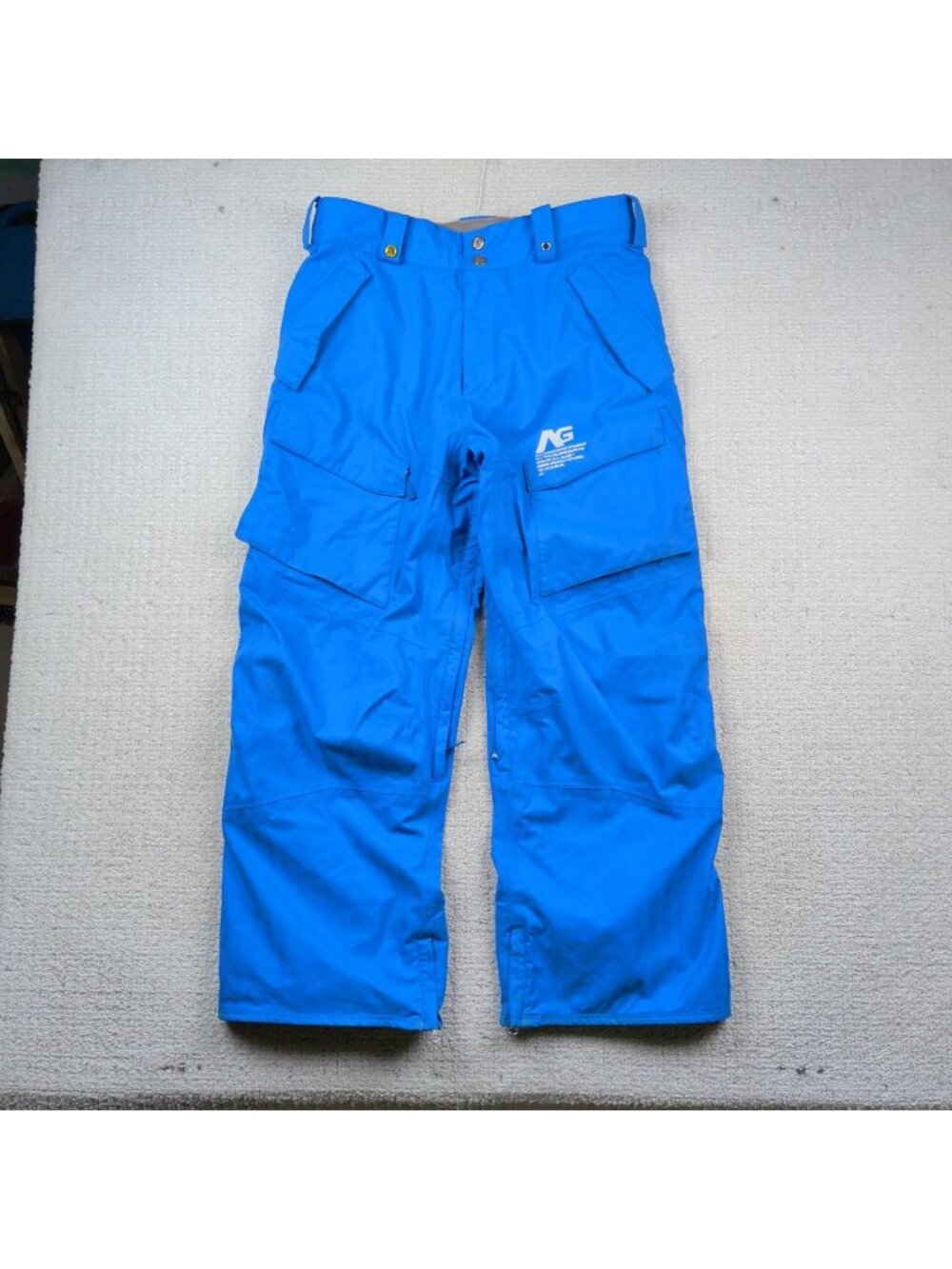 Y2K Burton x Analog AG-07/8 Snowboard Pants Men's M Blue Cargo Gorpcore Tech